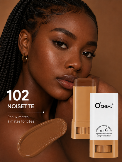 Fond de teint stick correcteur avec pinceau intégré
