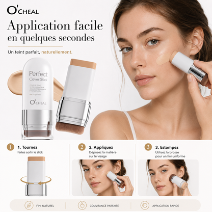 Fond de teint stick correcteur avec pinceau intégré