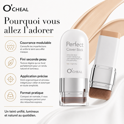 Fond de teint stick correcteur avec pinceau intégré