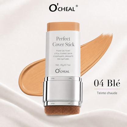 Fond de teint stick correcteur avec pinceau intégré