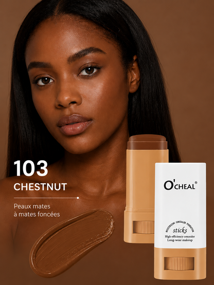 Fond de teint stick correcteur avec pinceau intégré