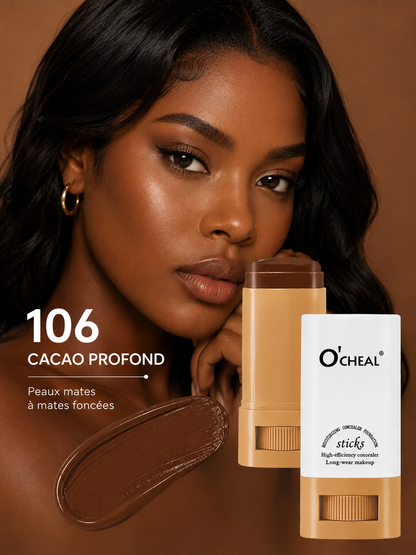 Fond de teint stick correcteur avec pinceau intégré